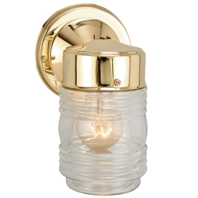 Trans Globe Lighting 4900 PB 1 Light Coach Lantern in Polished Brass